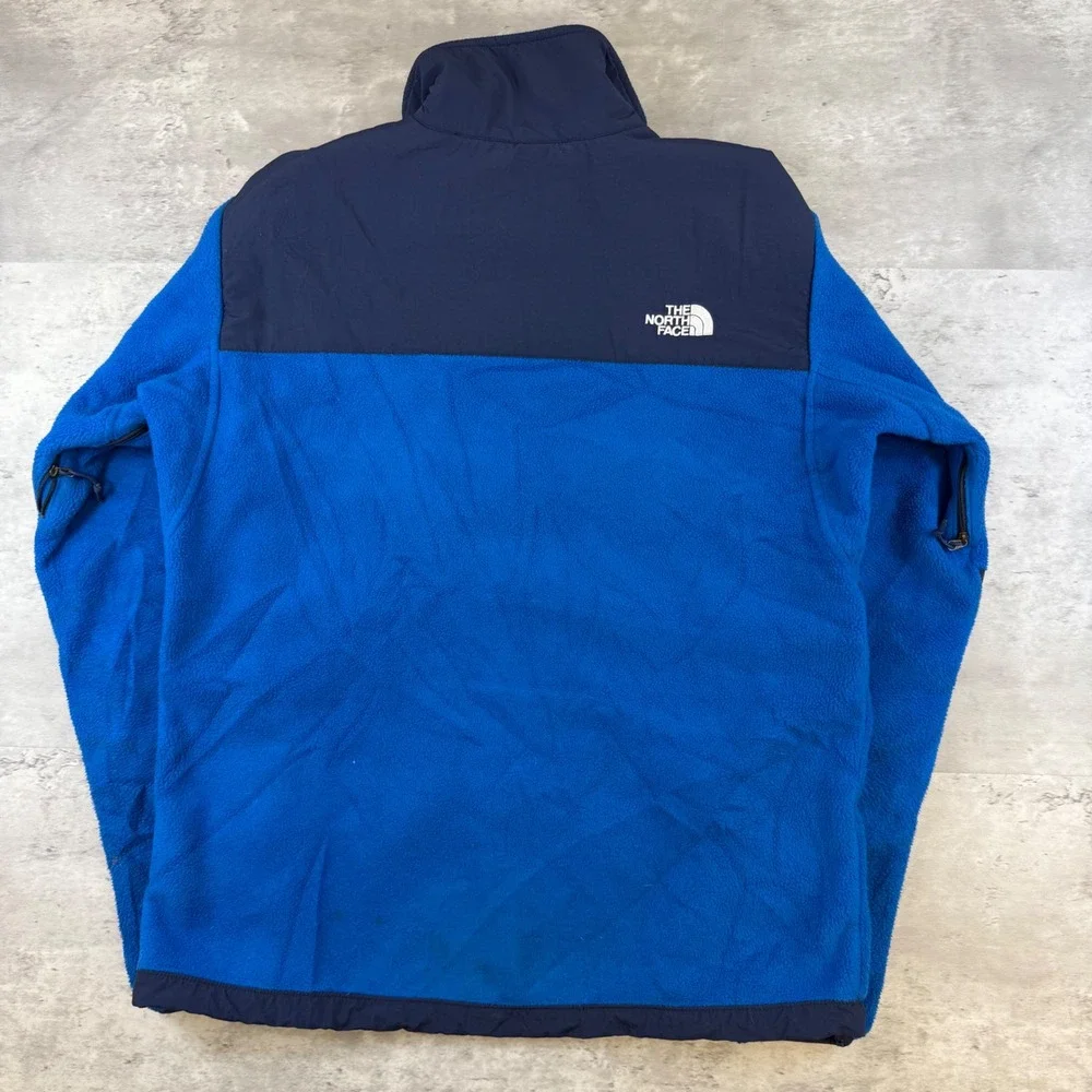 The North Face Denali Fleece Jacket Mens Medium Blue Navy Full Zip Pit Zips